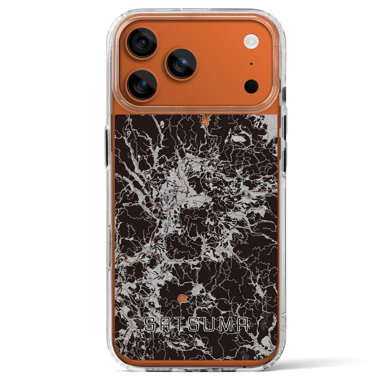 【さつま(鹿児島県)】地図柄iPhoneケース(MagSafeタイプ)