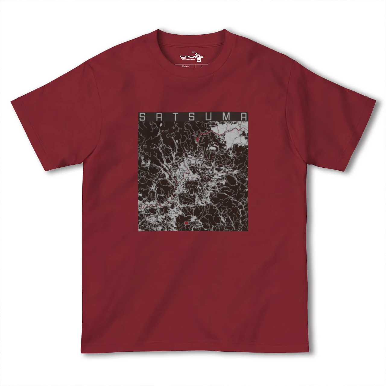 【さつま(鹿児島県)】地図柄ヘビーウェイトTシャツ