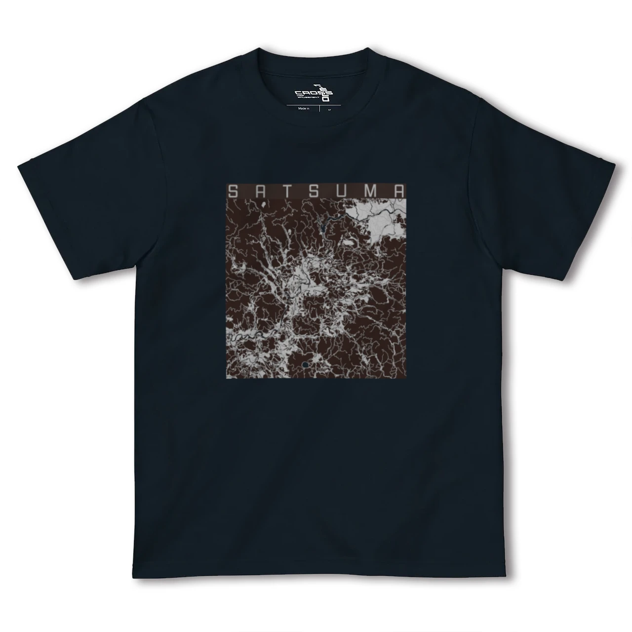 【さつま(鹿児島県)】地図柄ヘビーウェイトTシャツ