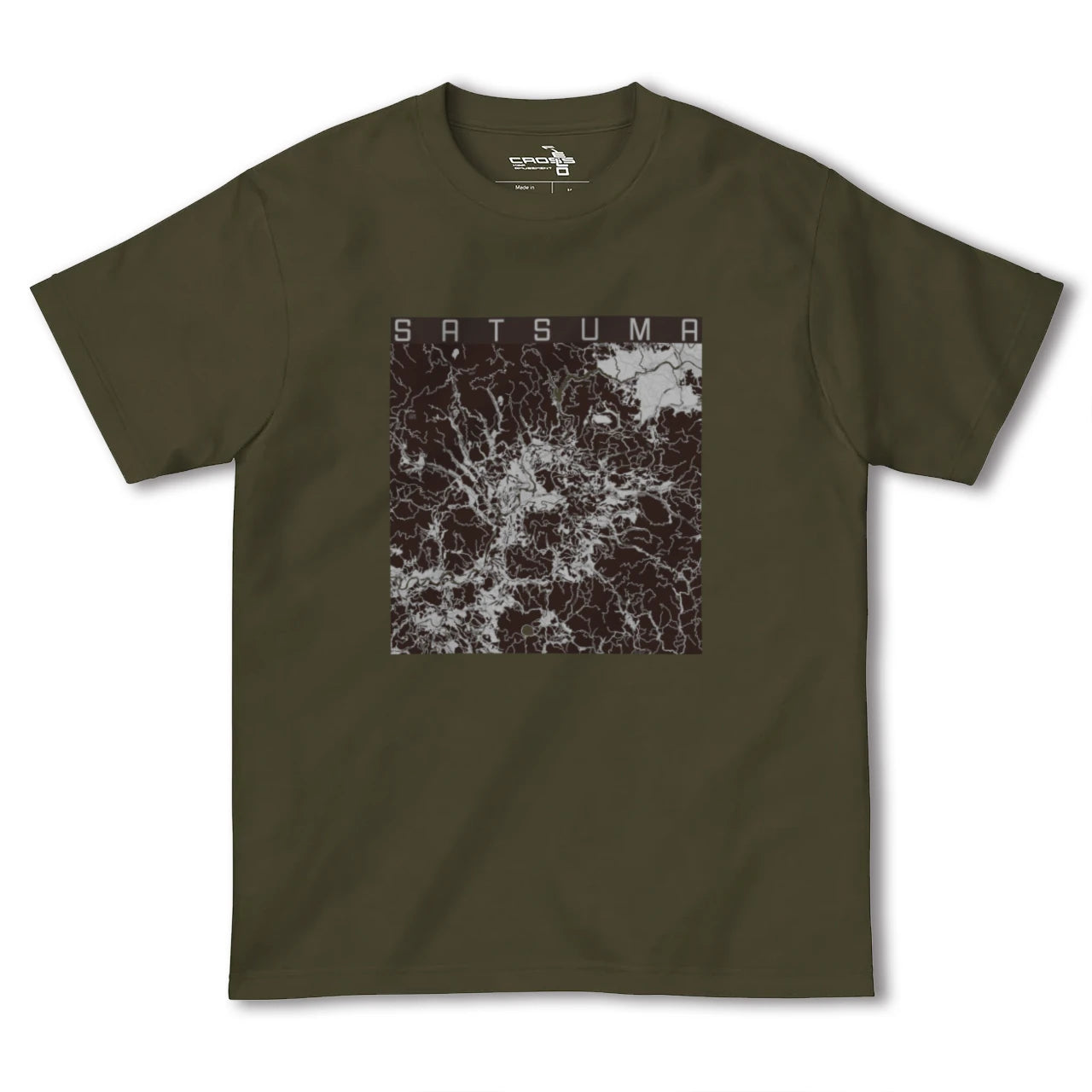 【さつま(鹿児島県)】地図柄ヘビーウェイトTシャツ