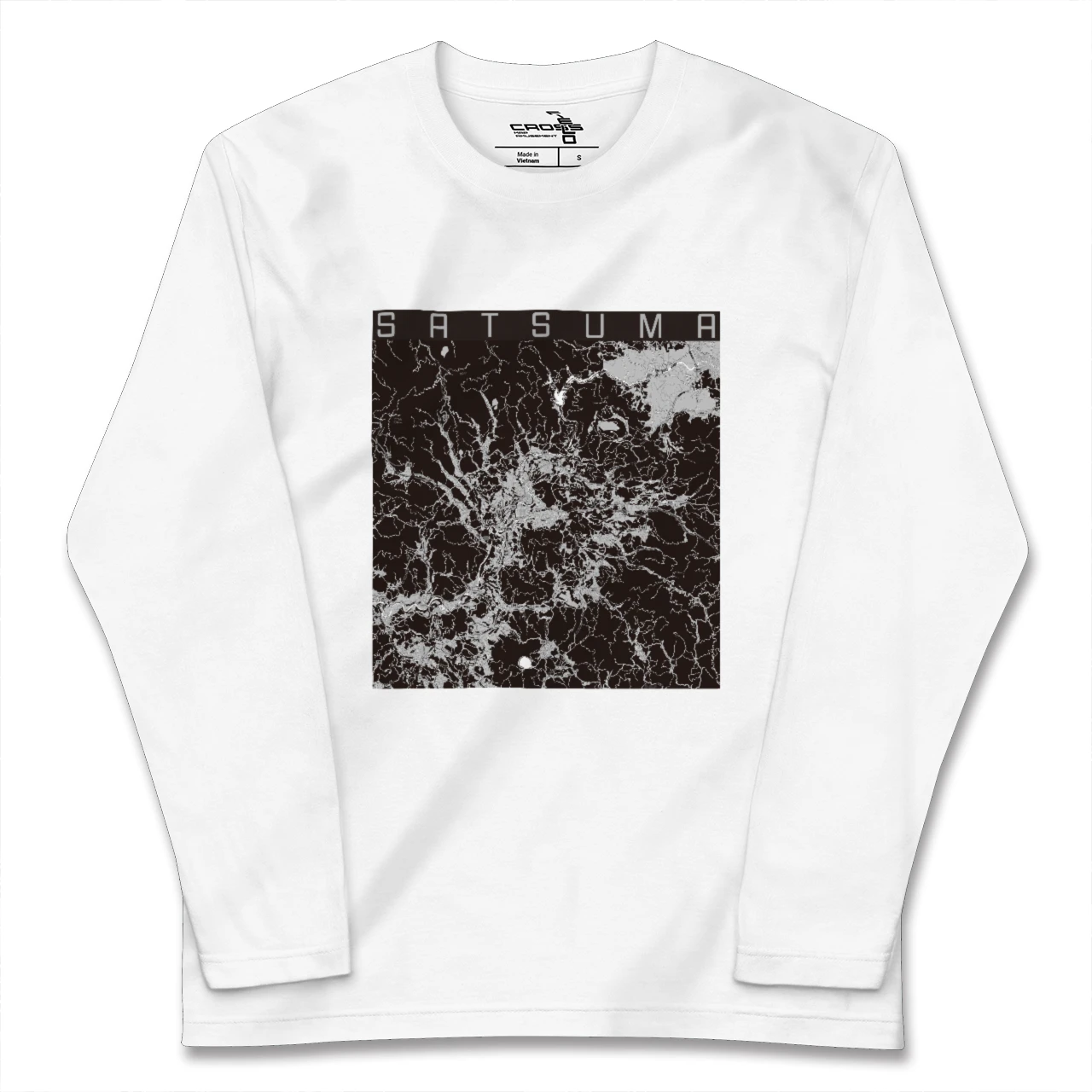 【さつま(鹿児島県)】地図柄ロングスリーブTシャツ