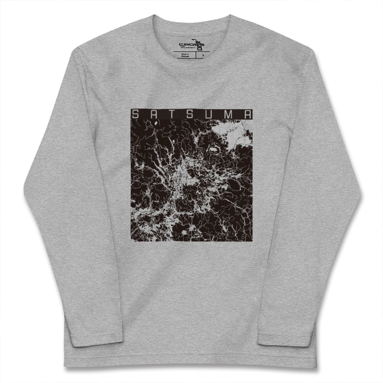 【さつま(鹿児島県)】地図柄ロングスリーブTシャツ