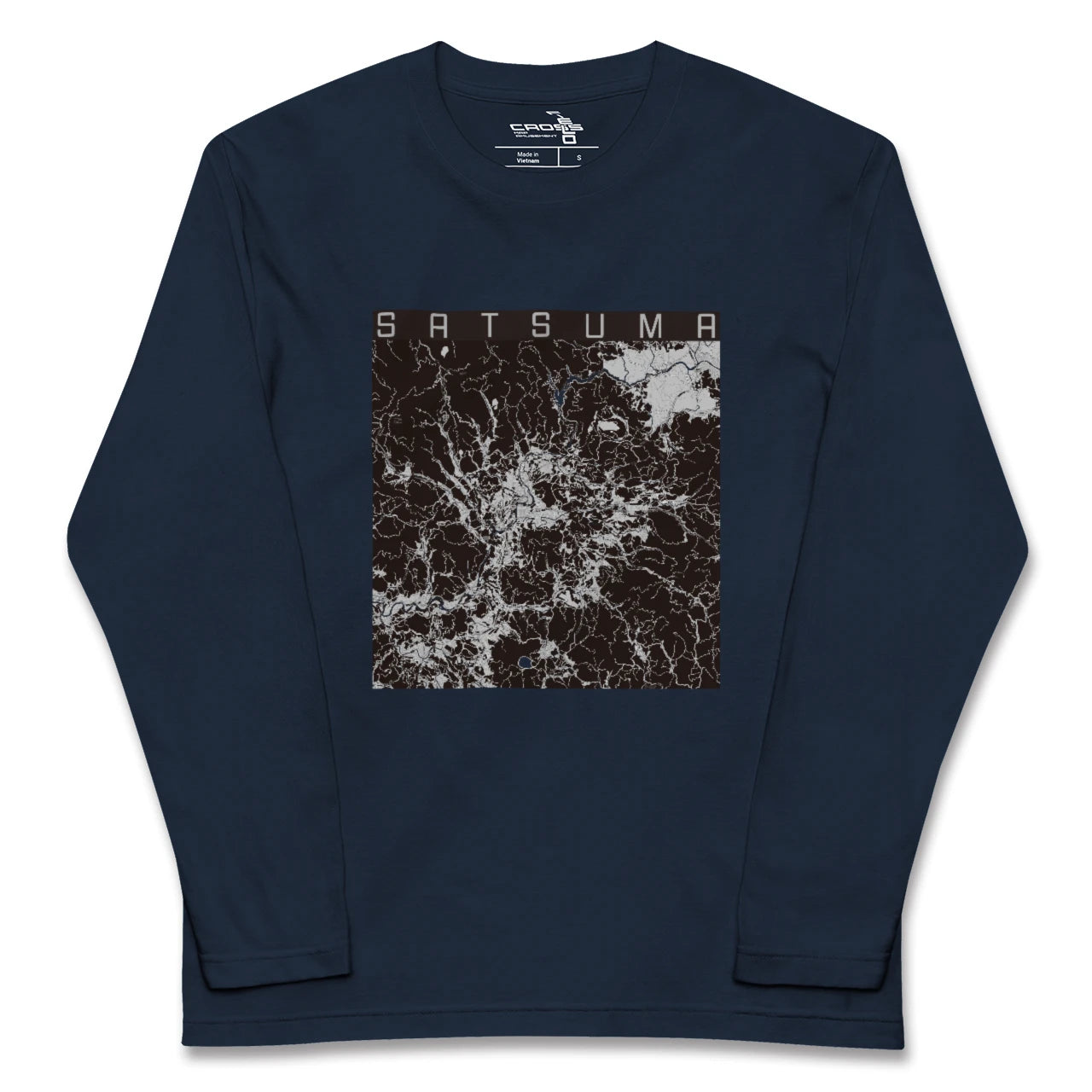 【さつま(鹿児島県)】地図柄ロングスリーブTシャツ