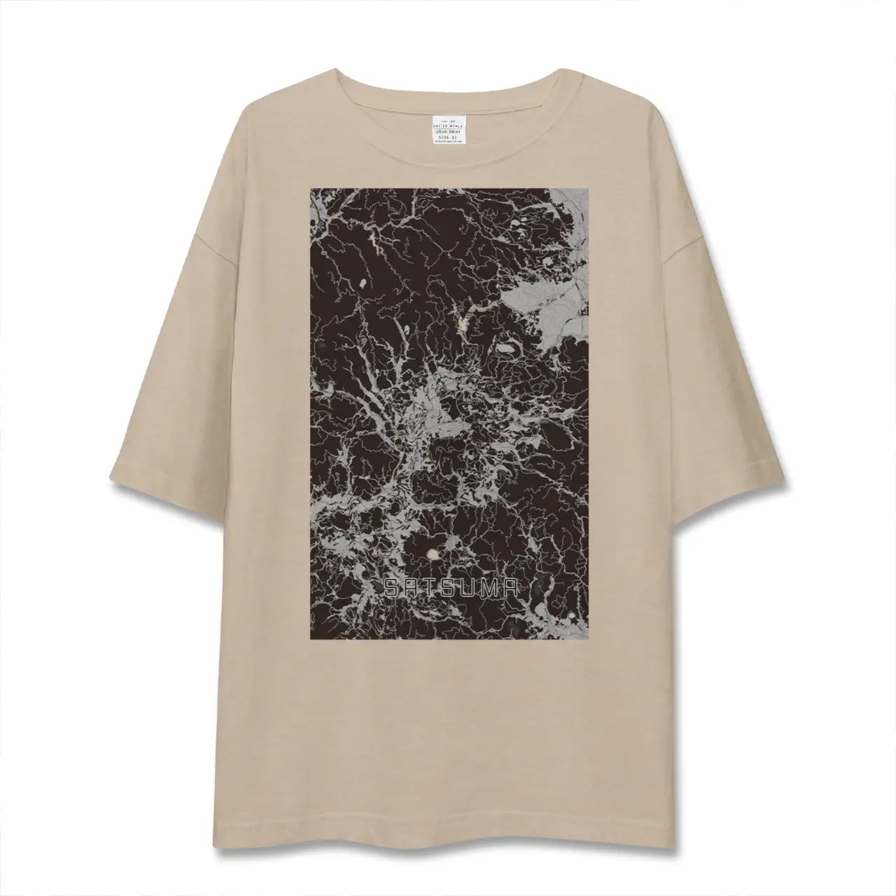 【さつま(鹿児島県)】地図柄ビッグシルエットTシャツ