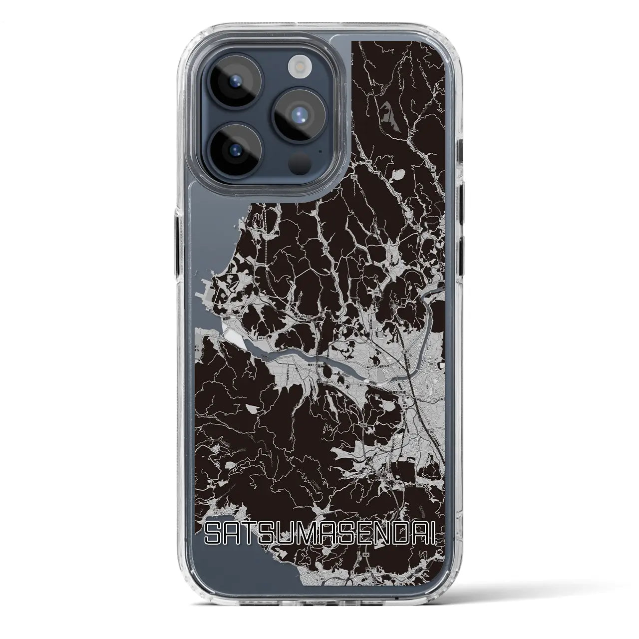 【薩摩川内(鹿児島県)】地図柄iPhoneケース(MagSafeタイプ)