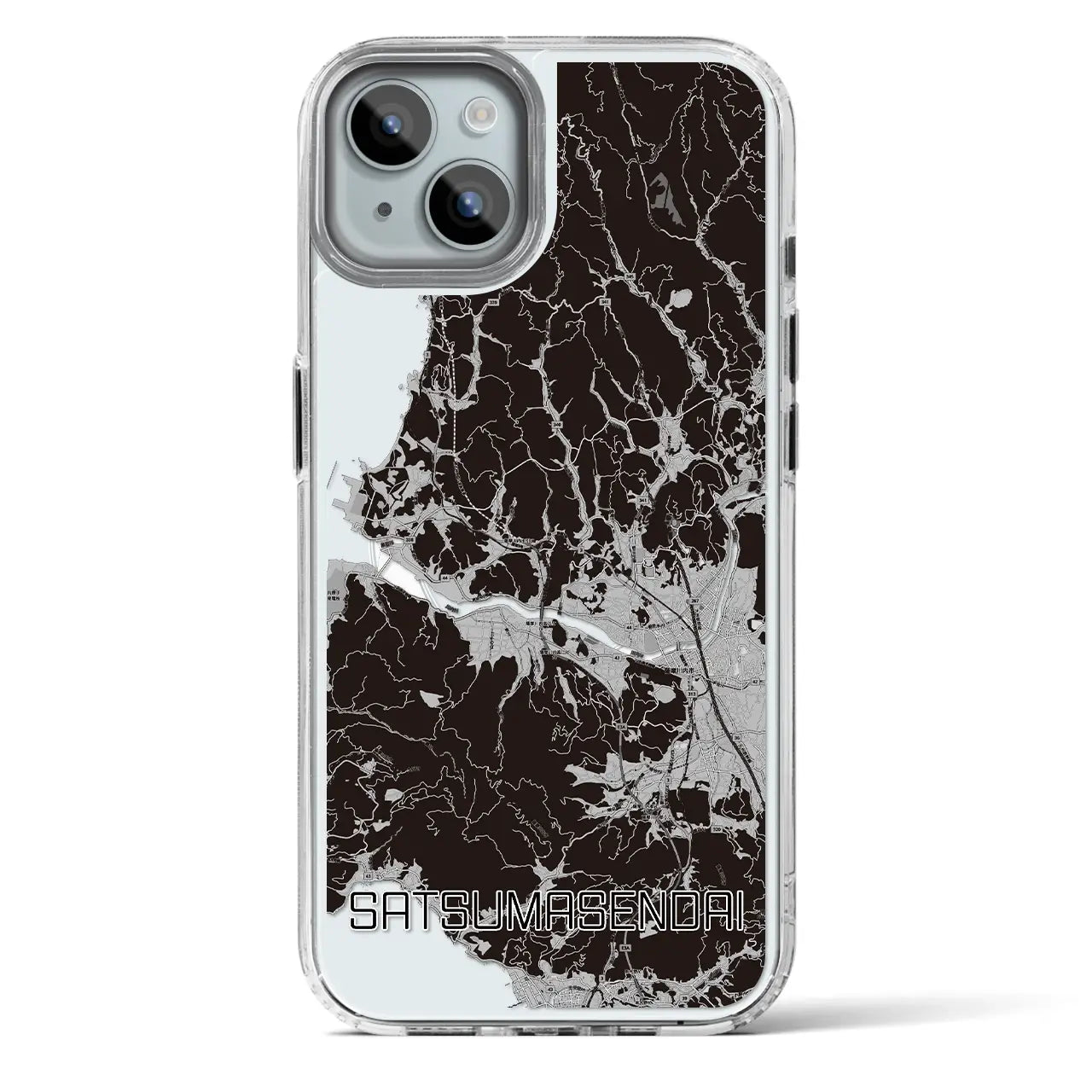 【薩摩川内(鹿児島県)】地図柄iPhoneケース(MagSafeタイプ)