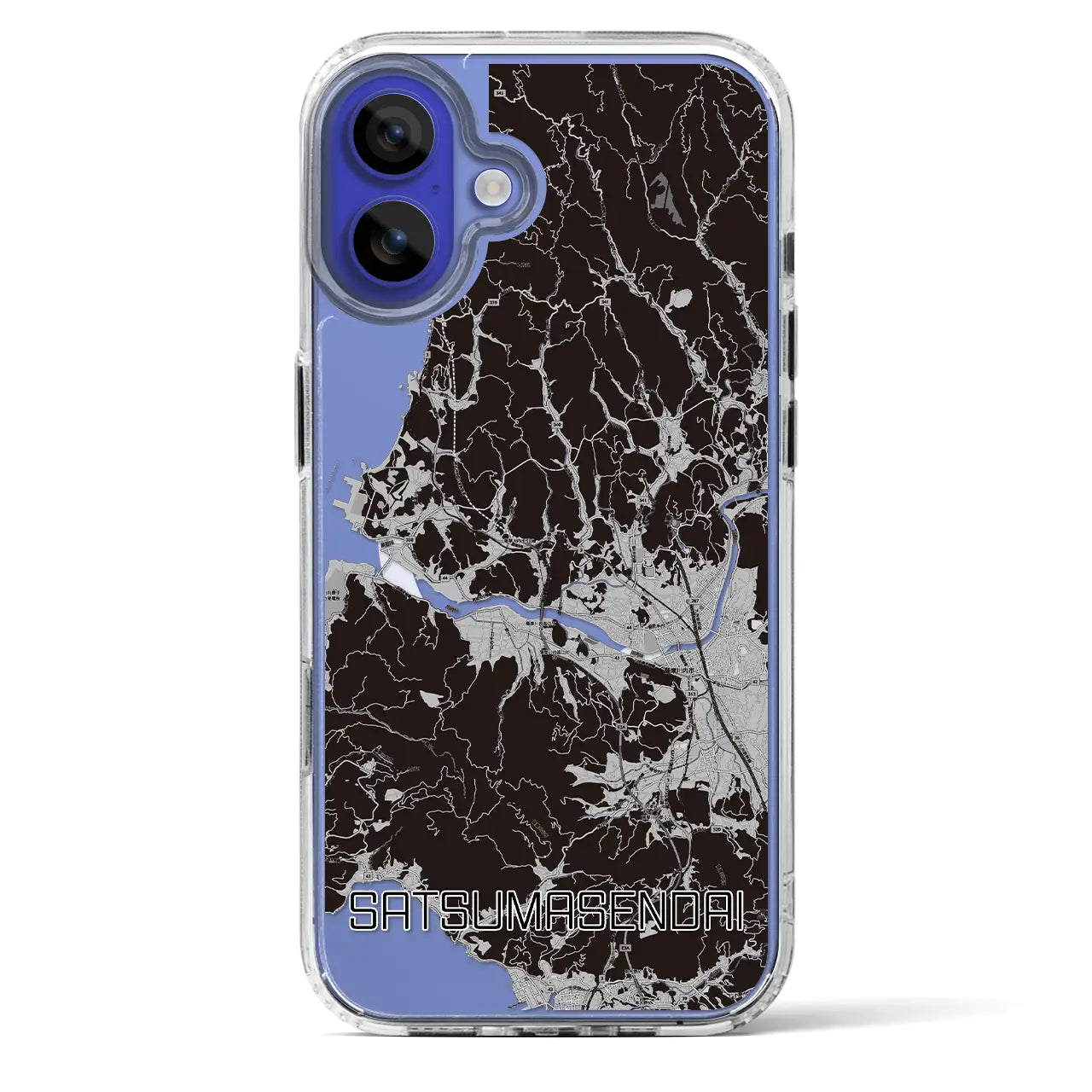 【薩摩川内(鹿児島県)】地図柄iPhoneケース(MagSafeタイプ)