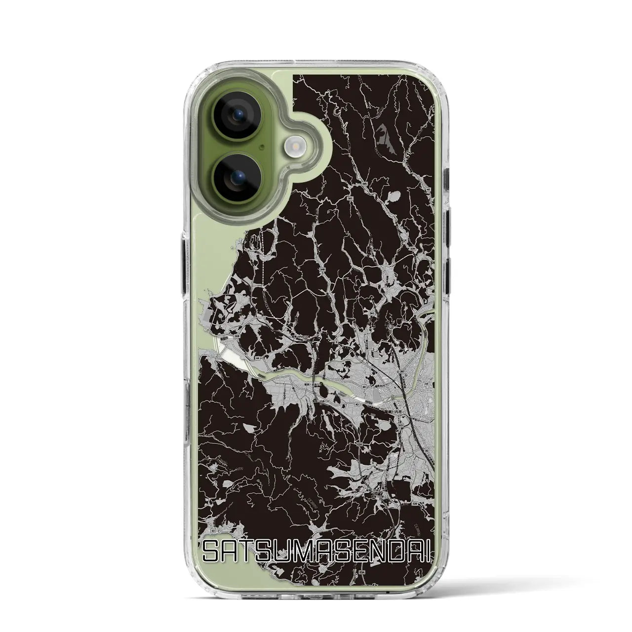 【薩摩川内(鹿児島県)】地図柄iPhoneケース(MagSafeタイプ)