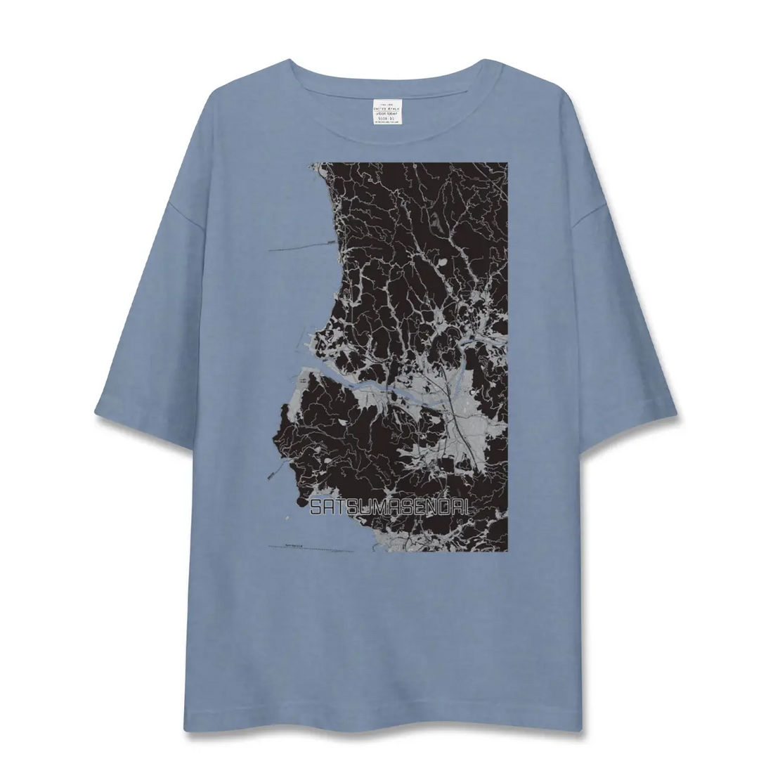 【薩摩川内(鹿児島県)】地図柄ビッグシルエットTシャツ