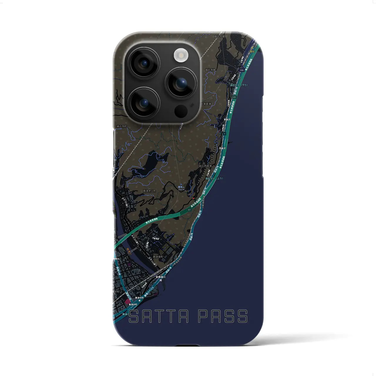 【薩埵峠(静岡県)】地図柄iPhoneケース(バックカバータイプ)