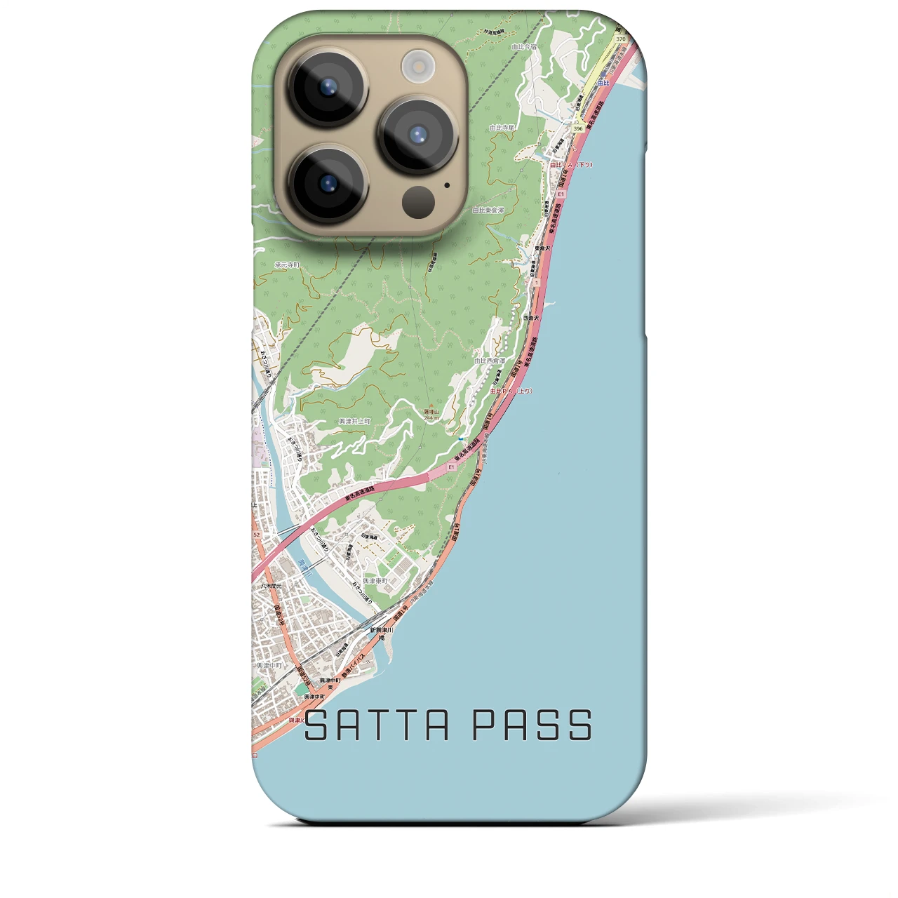 【薩埵峠(静岡県)】地図柄iPhoneケース(バックカバータイプ)