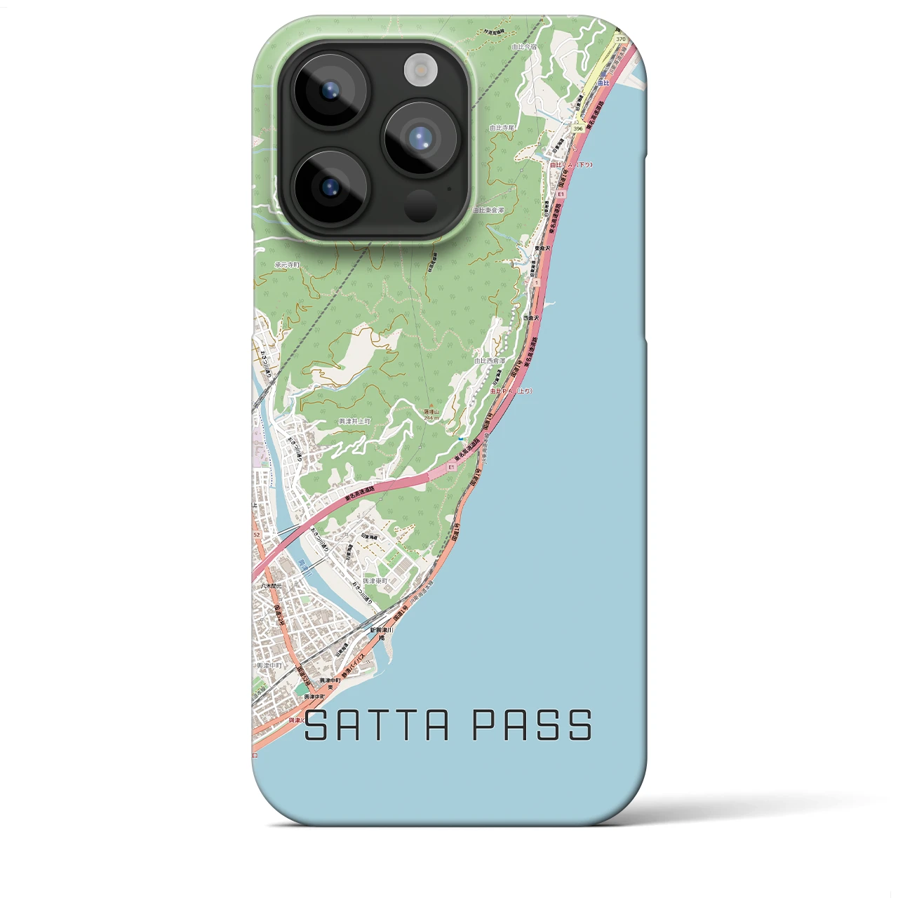 【薩埵峠(静岡県)】地図柄iPhoneケース(バックカバータイプ)