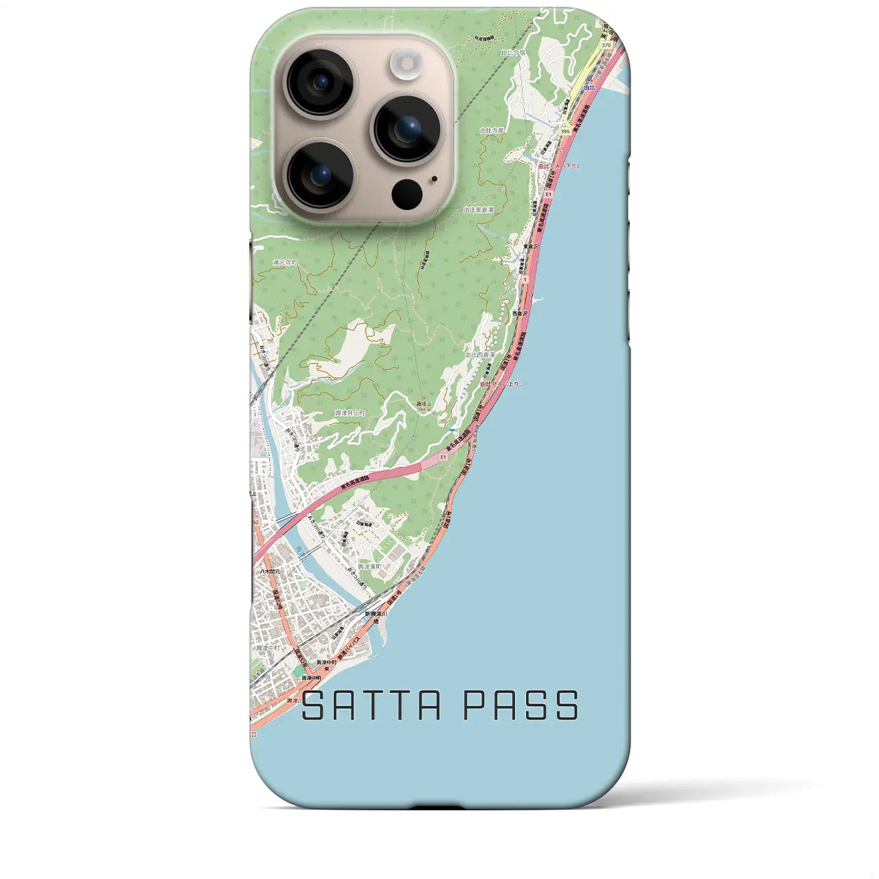 【薩埵峠(静岡県)】地図柄iPhoneケース(バックカバータイプ)