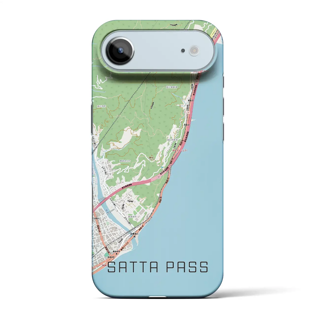 【薩埵峠(静岡県)】地図柄iPhoneケース(バックカバータイプ)ナチュラル・iPhone 17 Pro Max 用