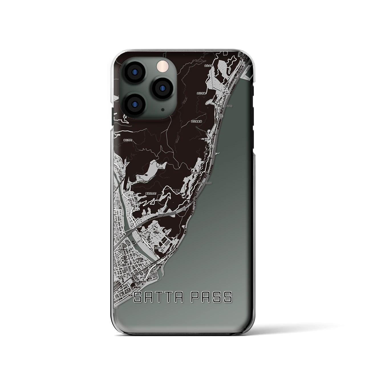 【薩埵峠(静岡県)】地図柄iPhoneケース(クリアタイプ)