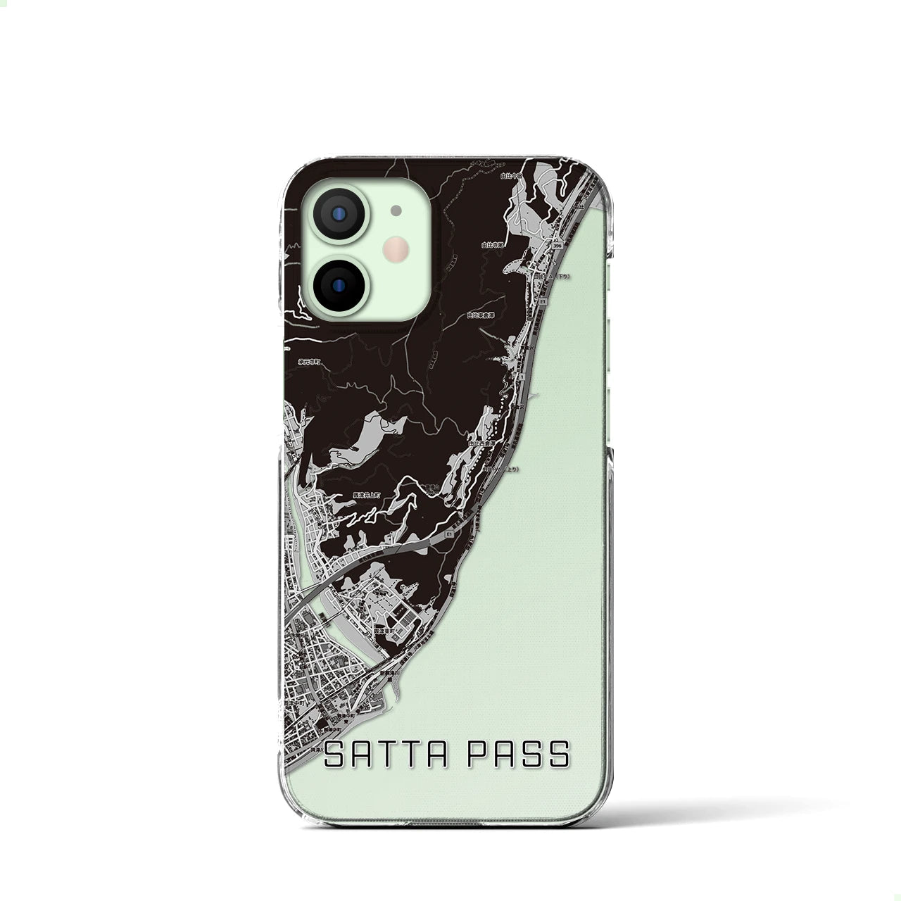 【薩埵峠(静岡県)】地図柄iPhoneケース(クリアタイプ)