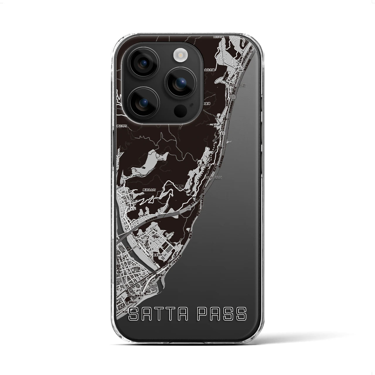 【薩埵峠(静岡県)】地図柄iPhoneケース(クリアタイプ)