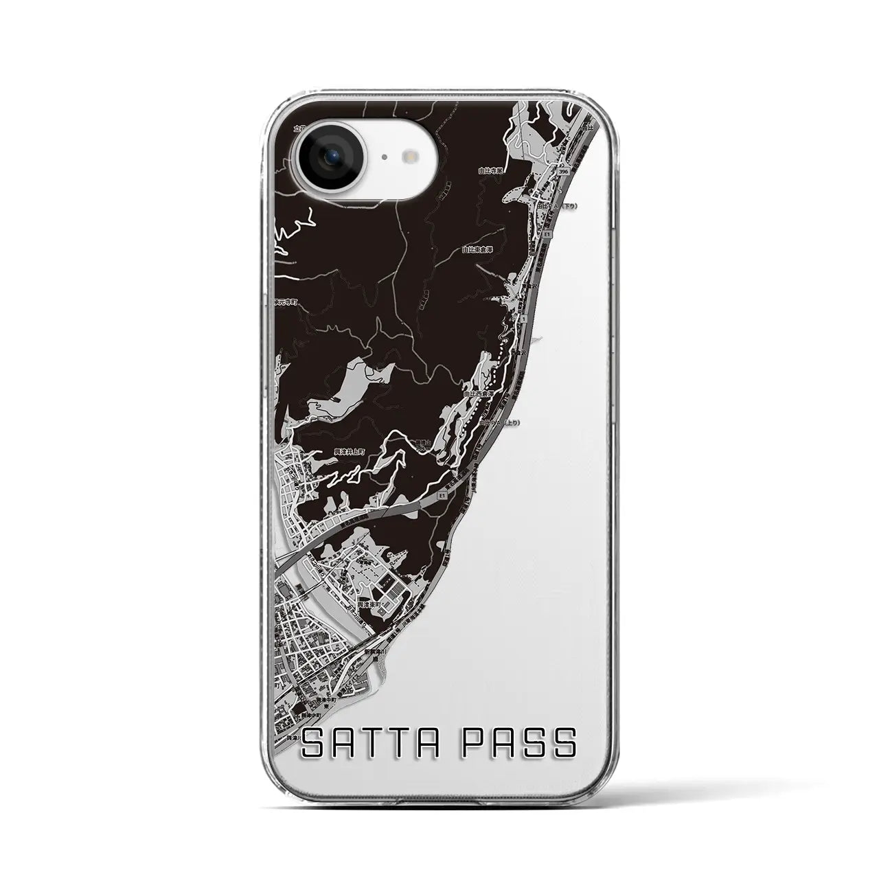 【薩埵峠(静岡県)】地図柄iPhoneケース(クリアタイプ)