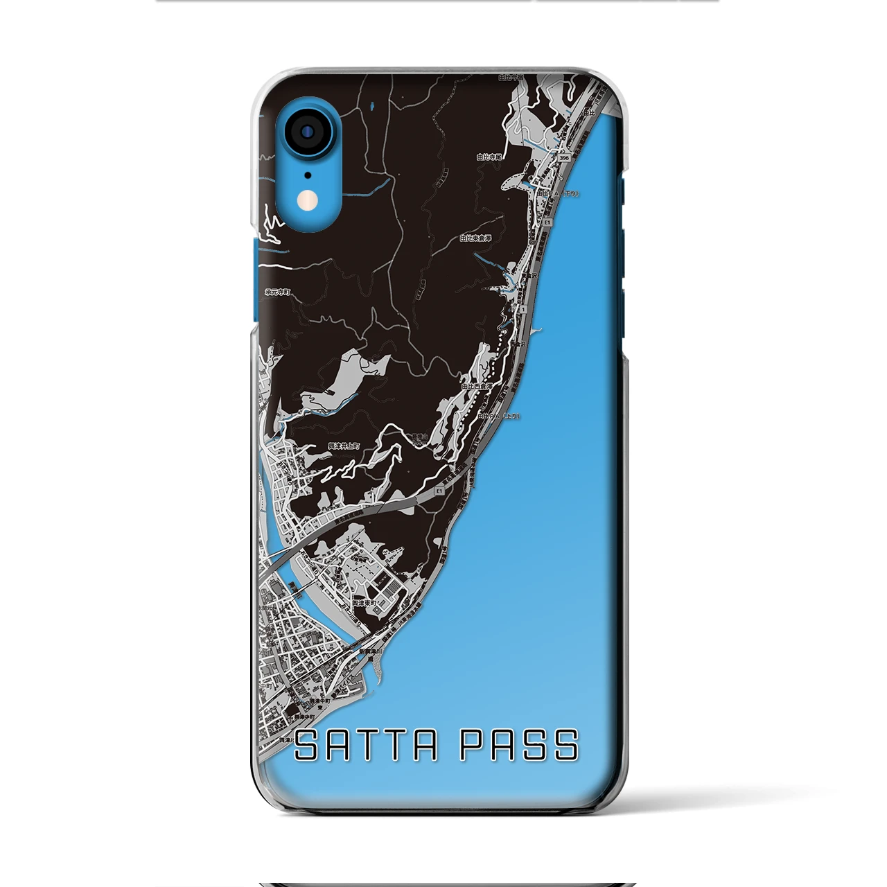 【薩埵峠(静岡県)】地図柄iPhoneケース(クリアタイプ)