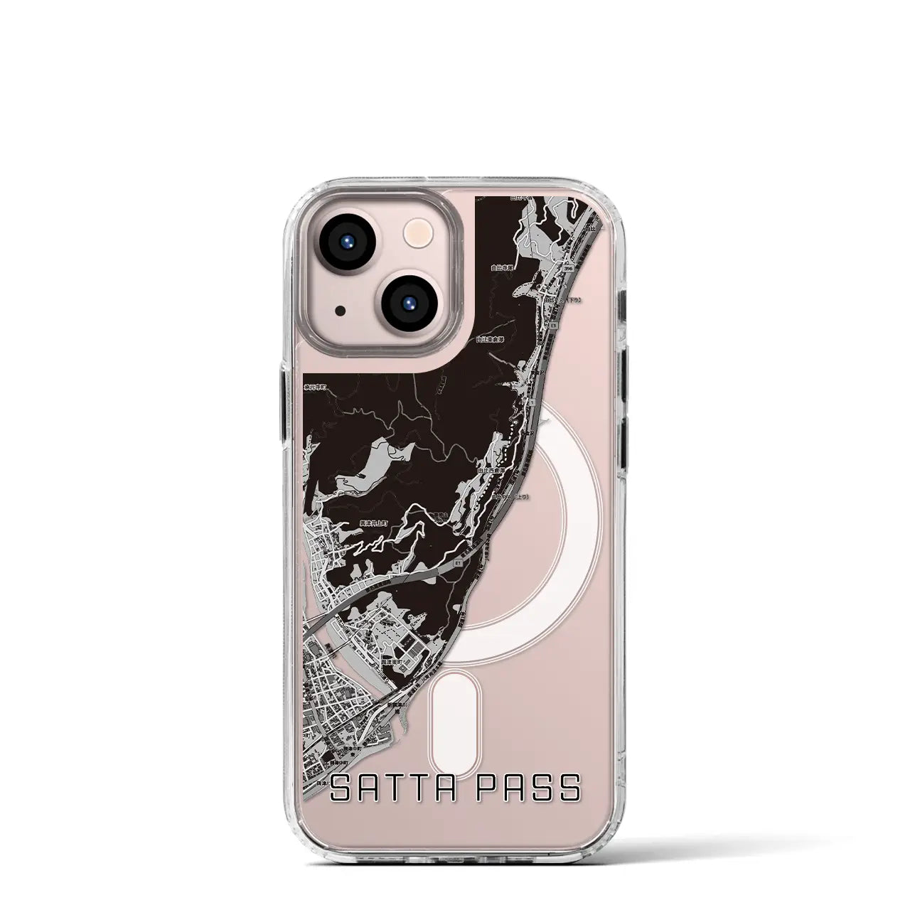 【薩埵峠(静岡県)】地図柄iPhoneケース(MagSafeタイプ)