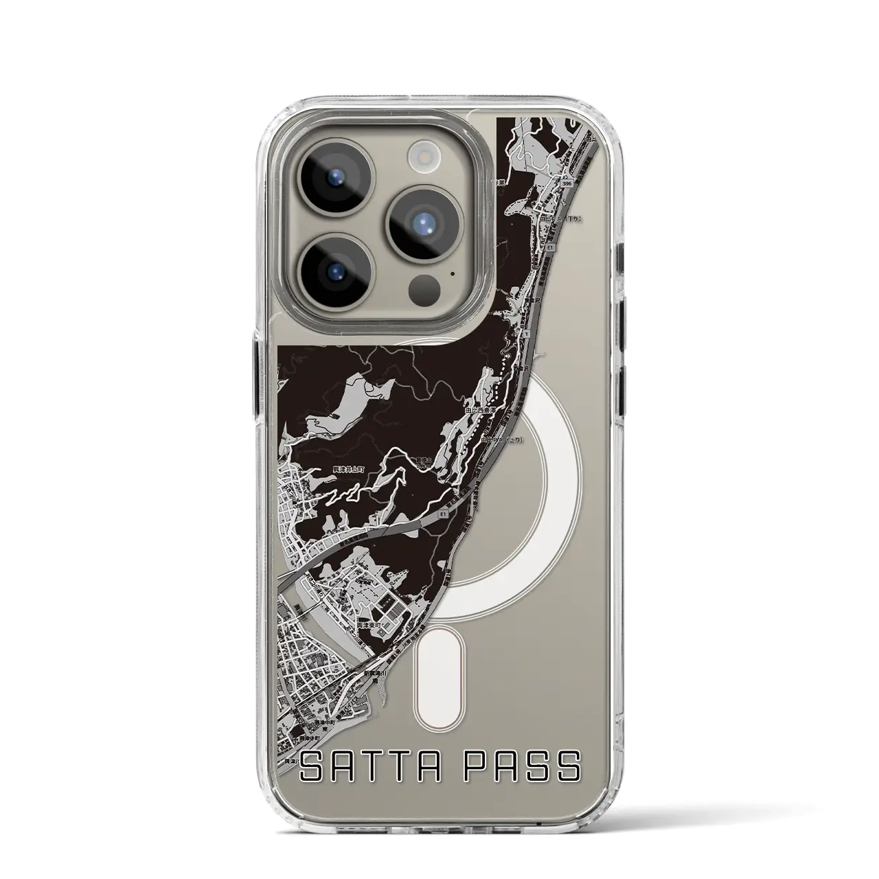 【薩埵峠(静岡県)】地図柄iPhoneケース(MagSafeタイプ)