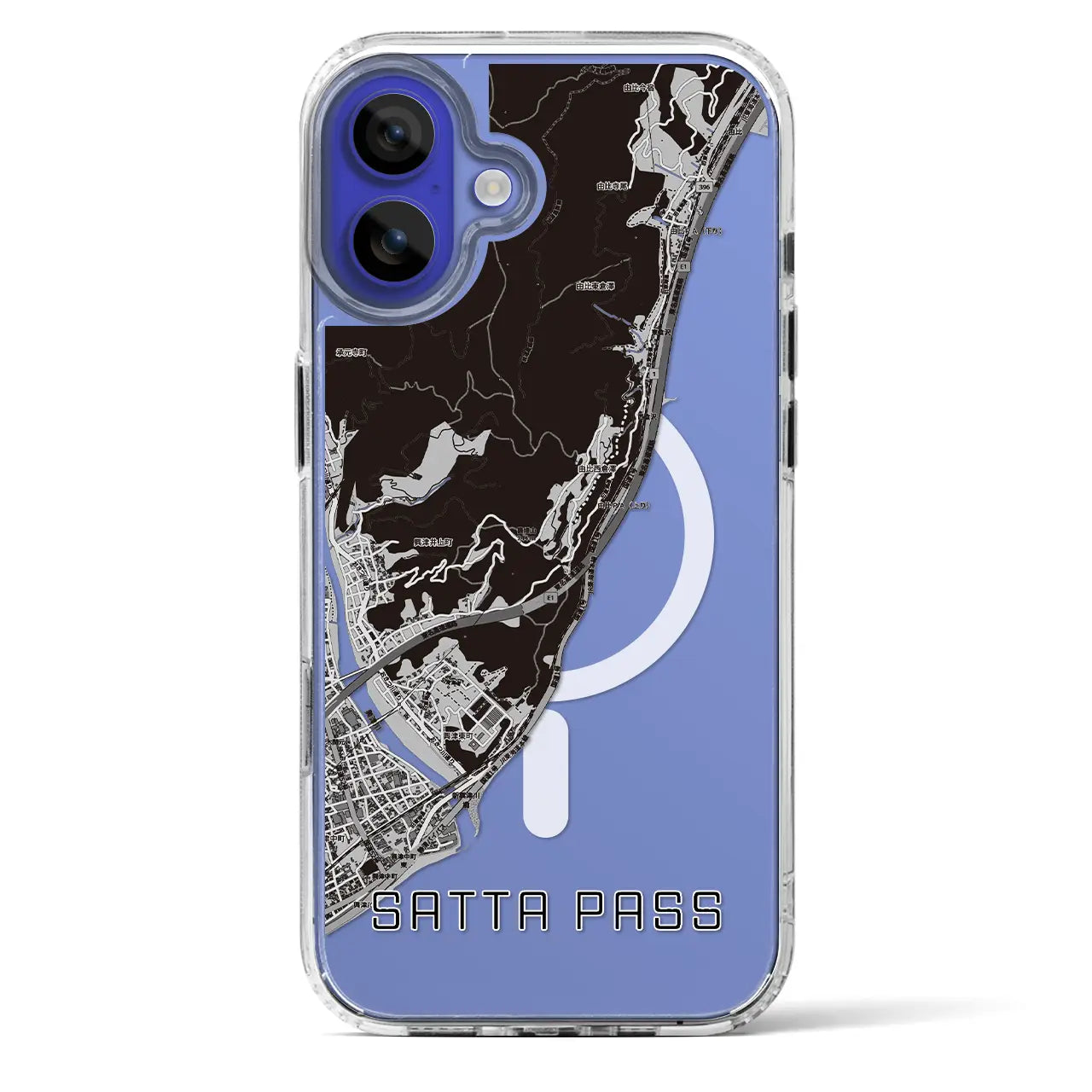 【薩埵峠(静岡県)】地図柄iPhoneケース(MagSafeタイプ)