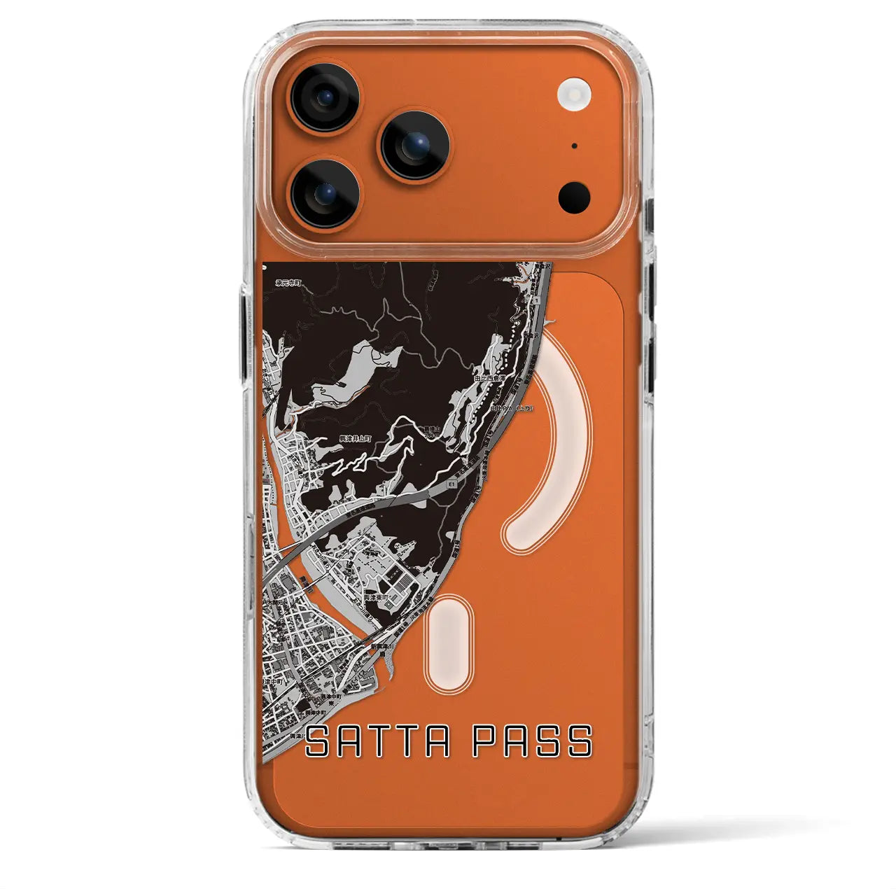 【薩埵峠(静岡県)】地図柄iPhoneケース(MagSafeタイプ)