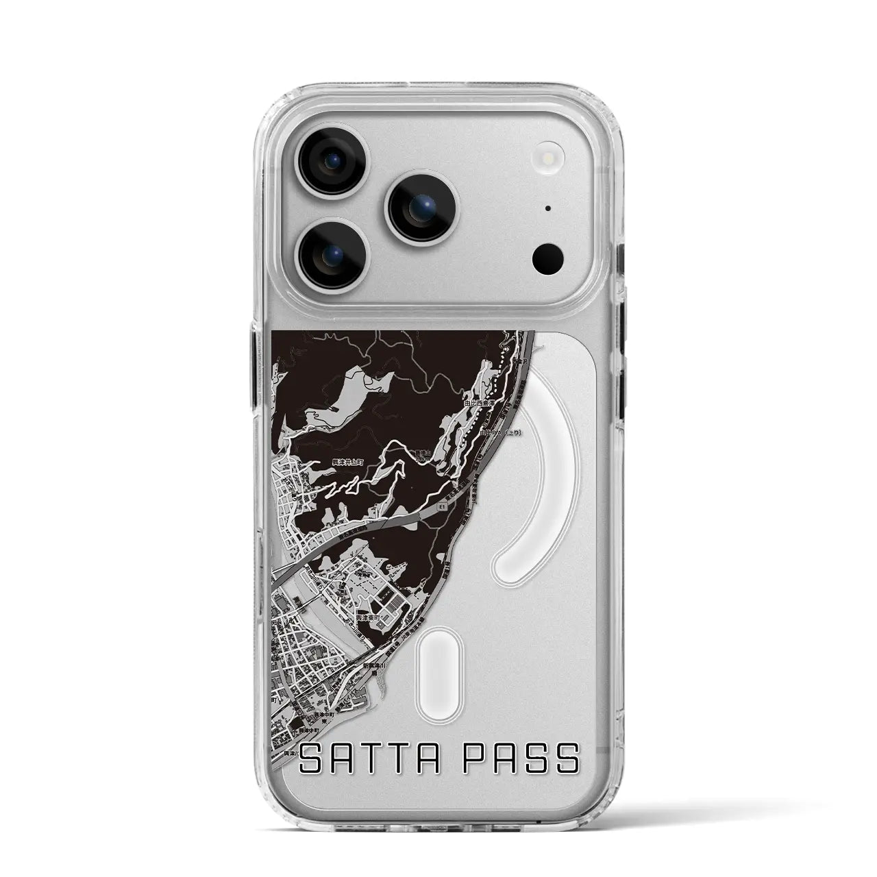 【薩埵峠(静岡県)】地図柄iPhoneケース(MagSafeタイプ)