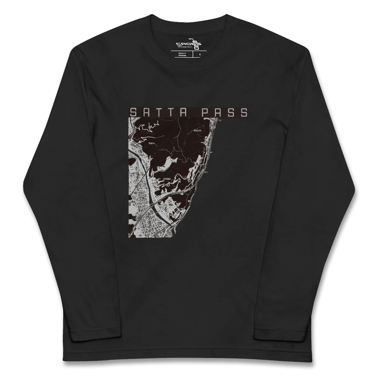 【薩埵峠(静岡県)】地図柄ロングスリーブTシャツ