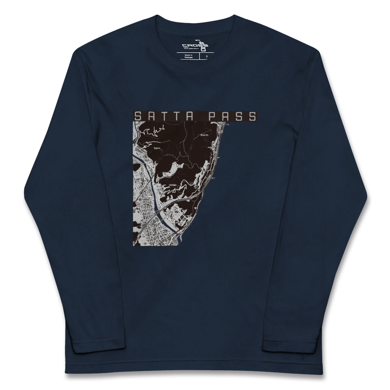 【薩埵峠(静岡県)】地図柄ロングスリーブTシャツ
