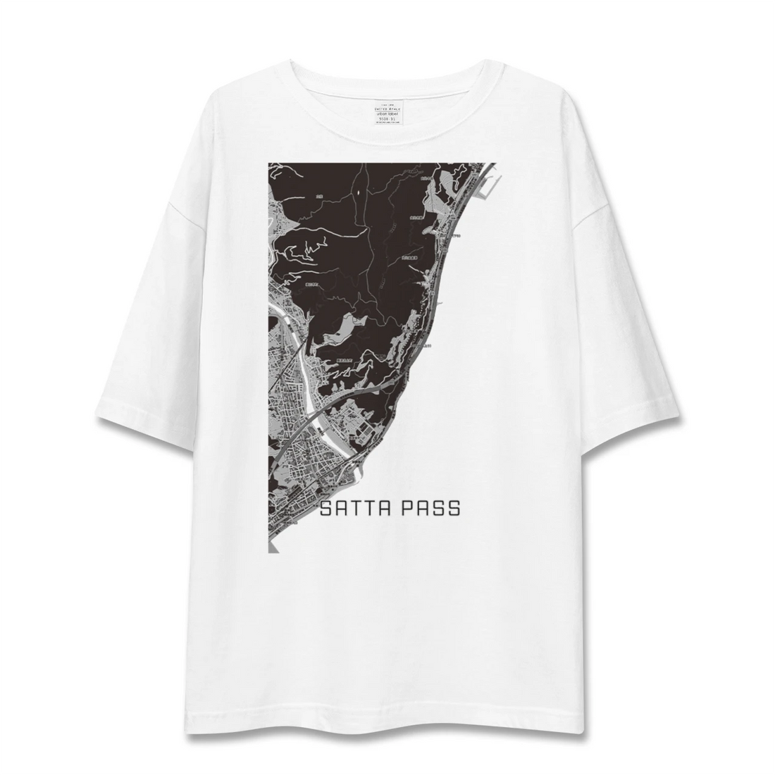 【薩埵峠(静岡県)】地図柄ビッグシルエットTシャツ
