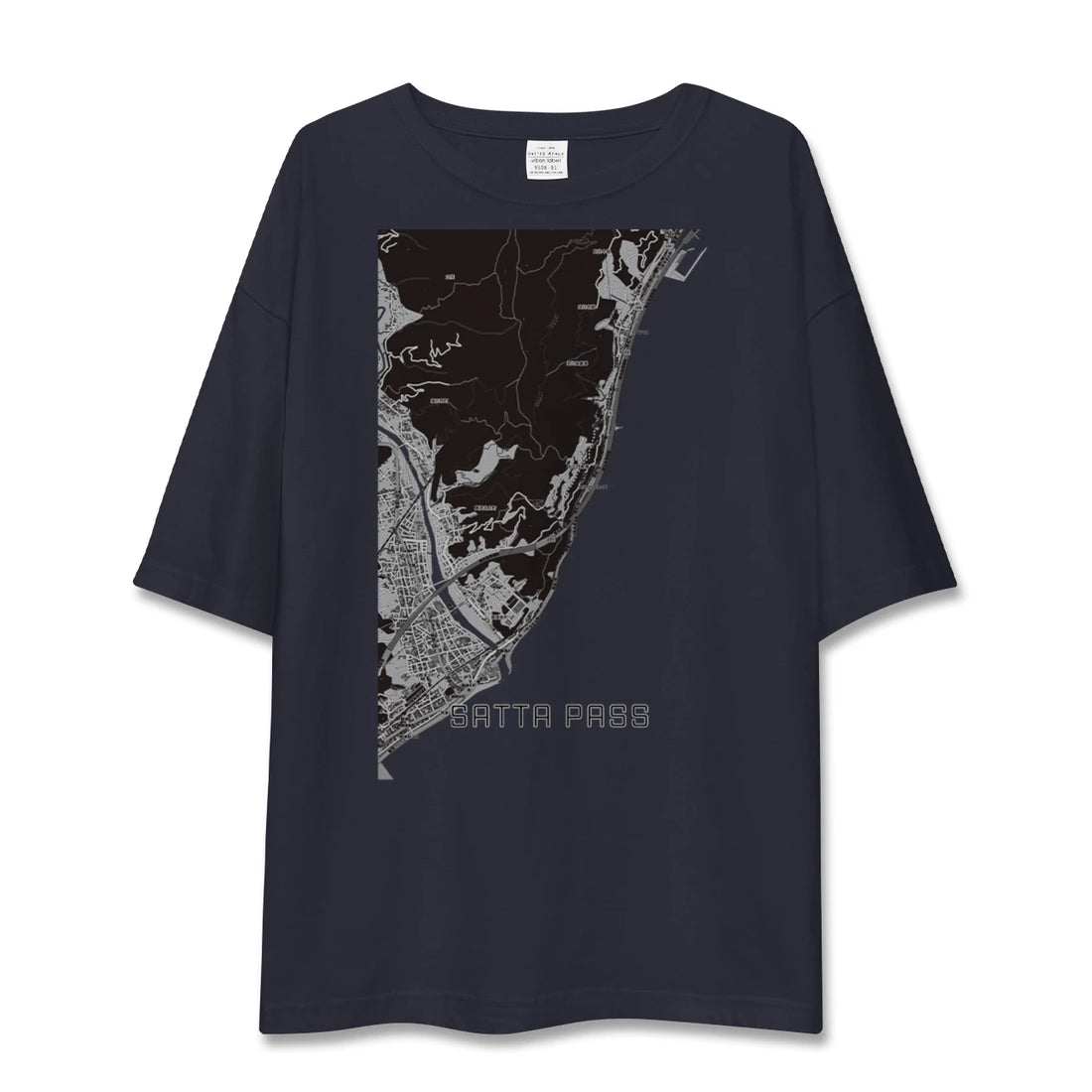 【薩埵峠(静岡県)】地図柄ビッグシルエットTシャツ