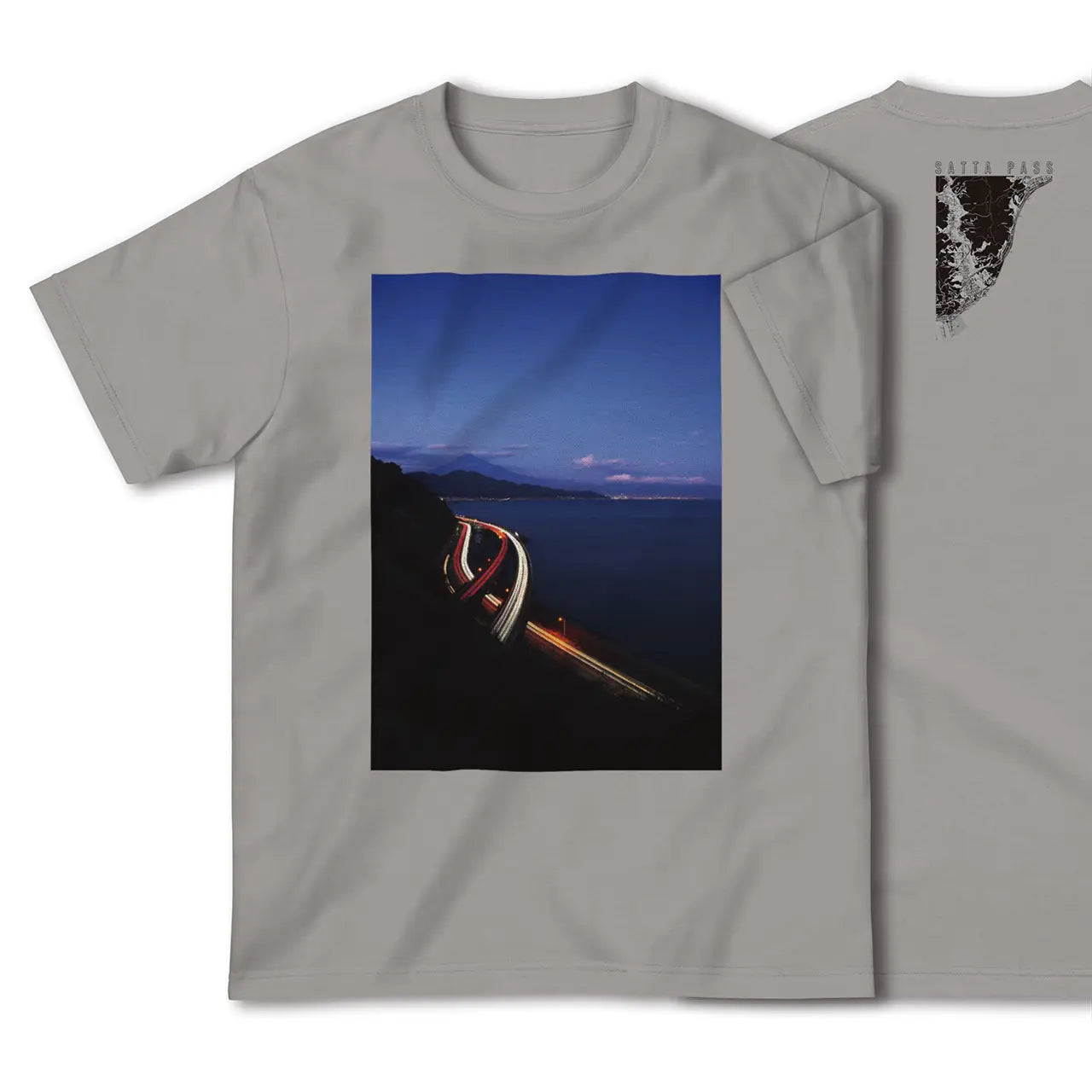 【薩埵峠(静岡県)】Map World ハイクオリティTシャツ