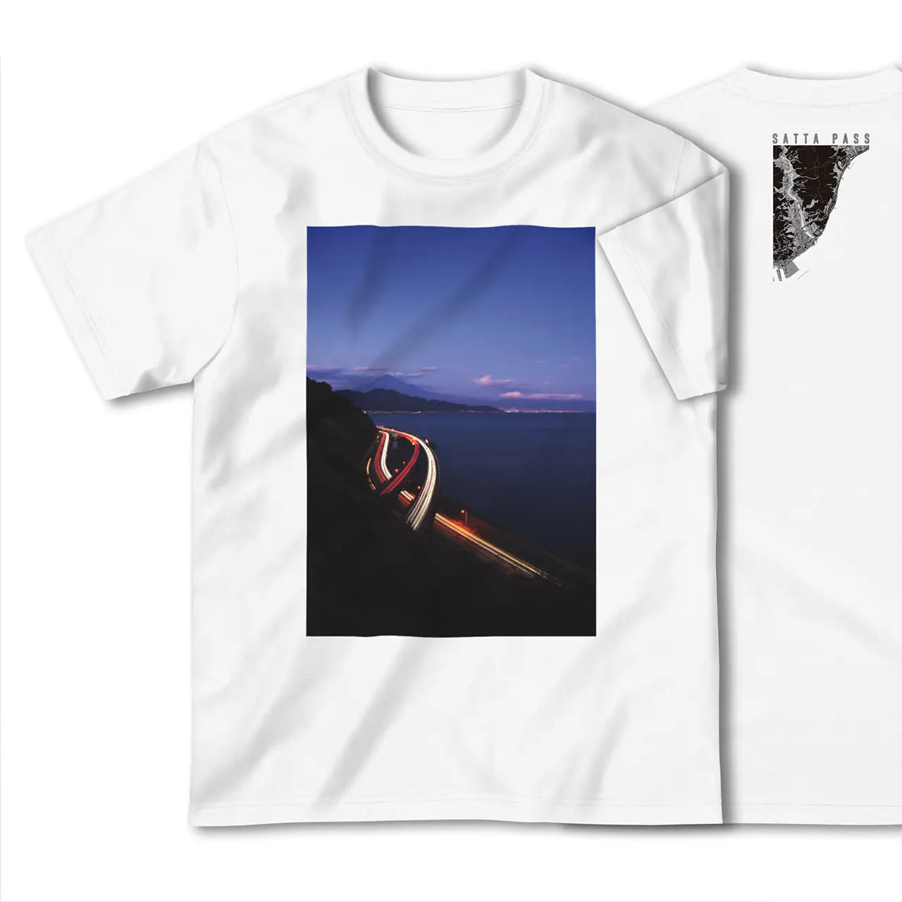 【薩埵峠(静岡県)】Map World ハイクオリティTシャツ