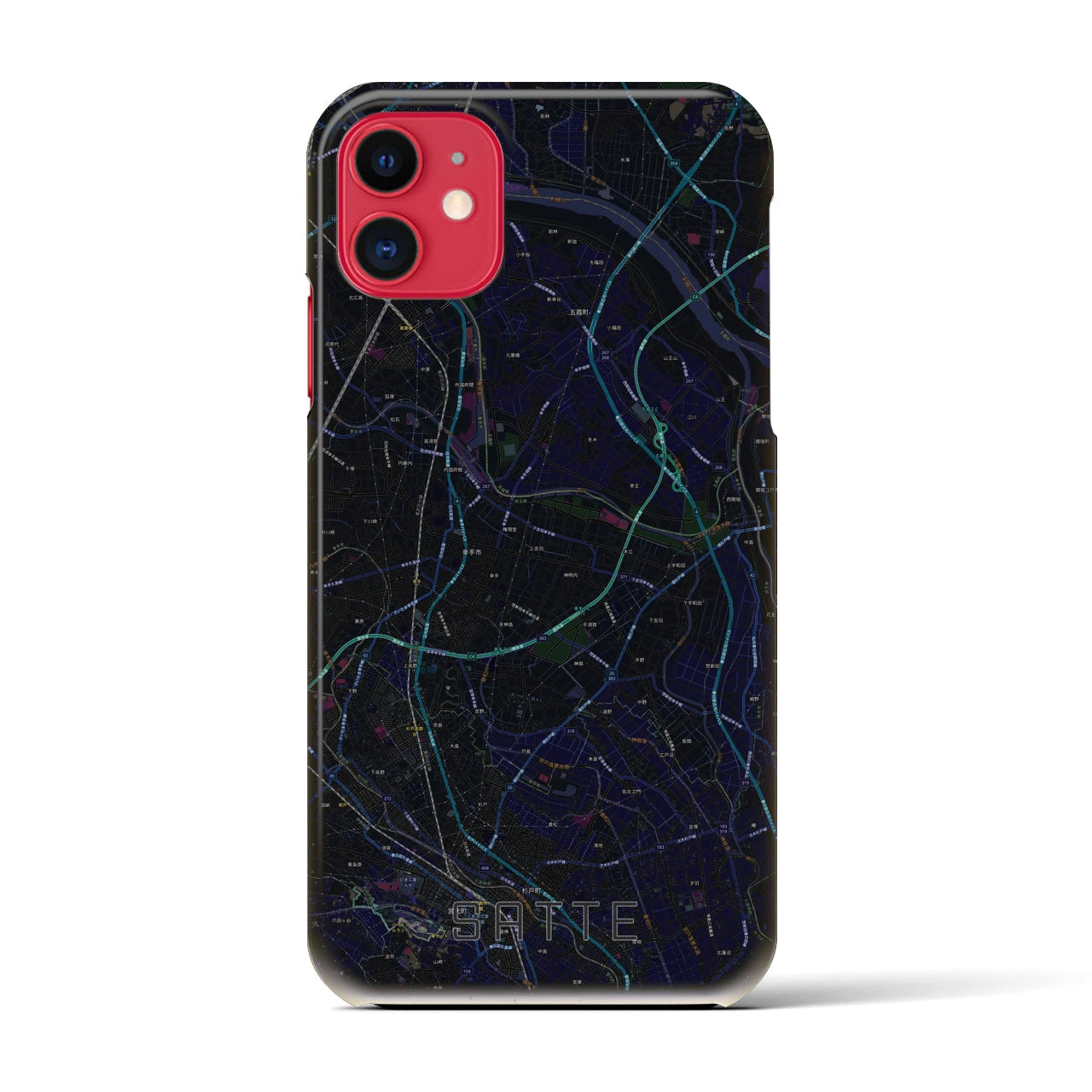 【幸手(埼玉県)】地図柄iPhoneケース(バックカバータイプ)