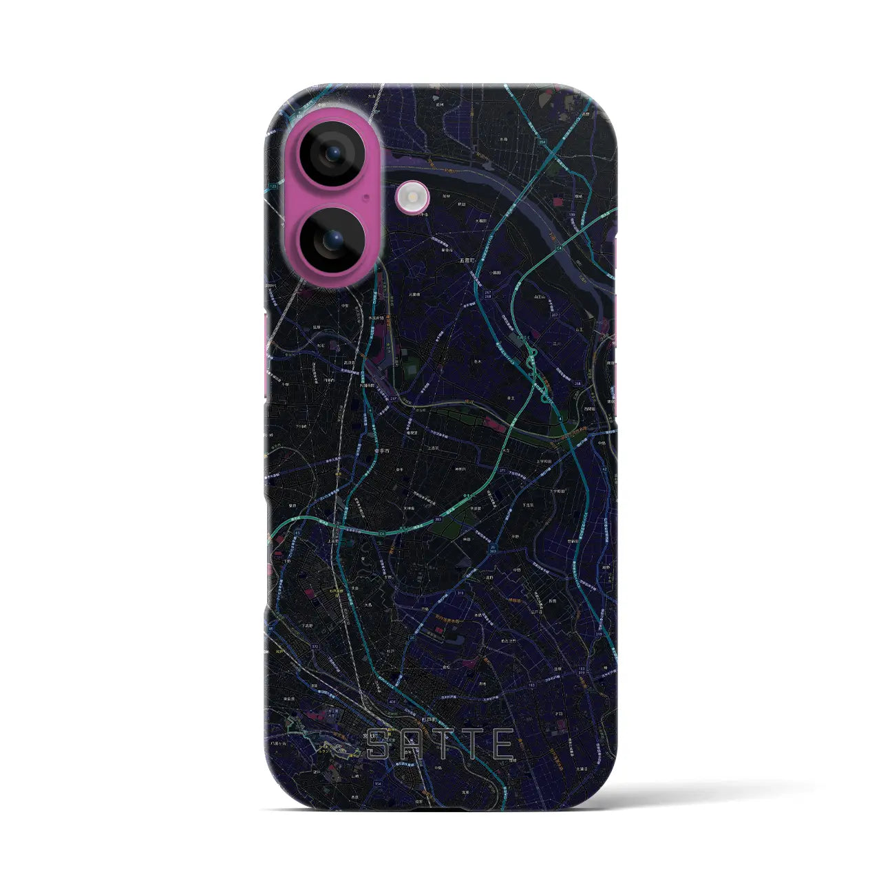 【幸手(埼玉県)】地図柄iPhoneケース(バックカバータイプ)