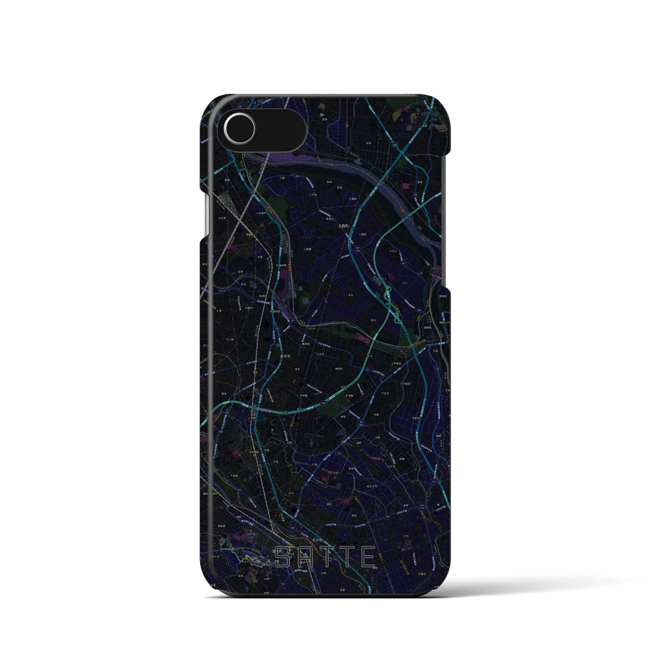 【幸手(埼玉県)】地図柄iPhoneケース(バックカバータイプ)