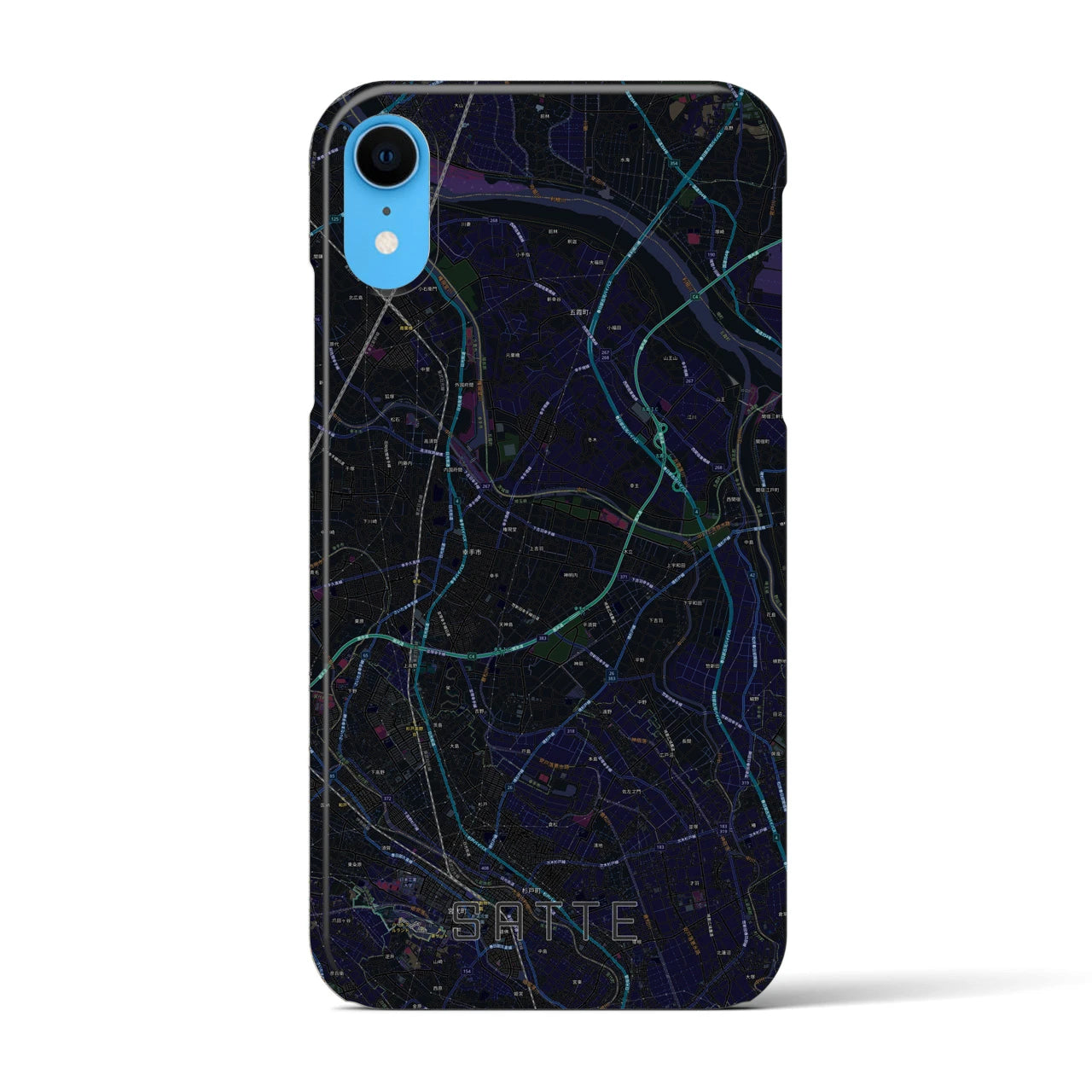 【幸手(埼玉県)】地図柄iPhoneケース(バックカバータイプ)