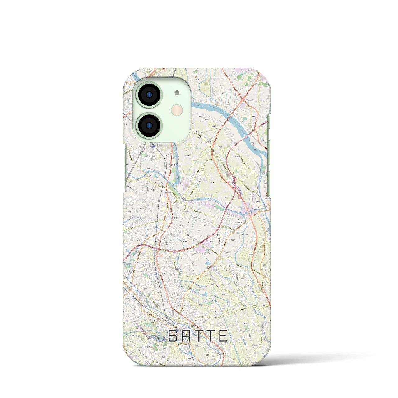【幸手(埼玉県)】地図柄iPhoneケース(バックカバータイプ)