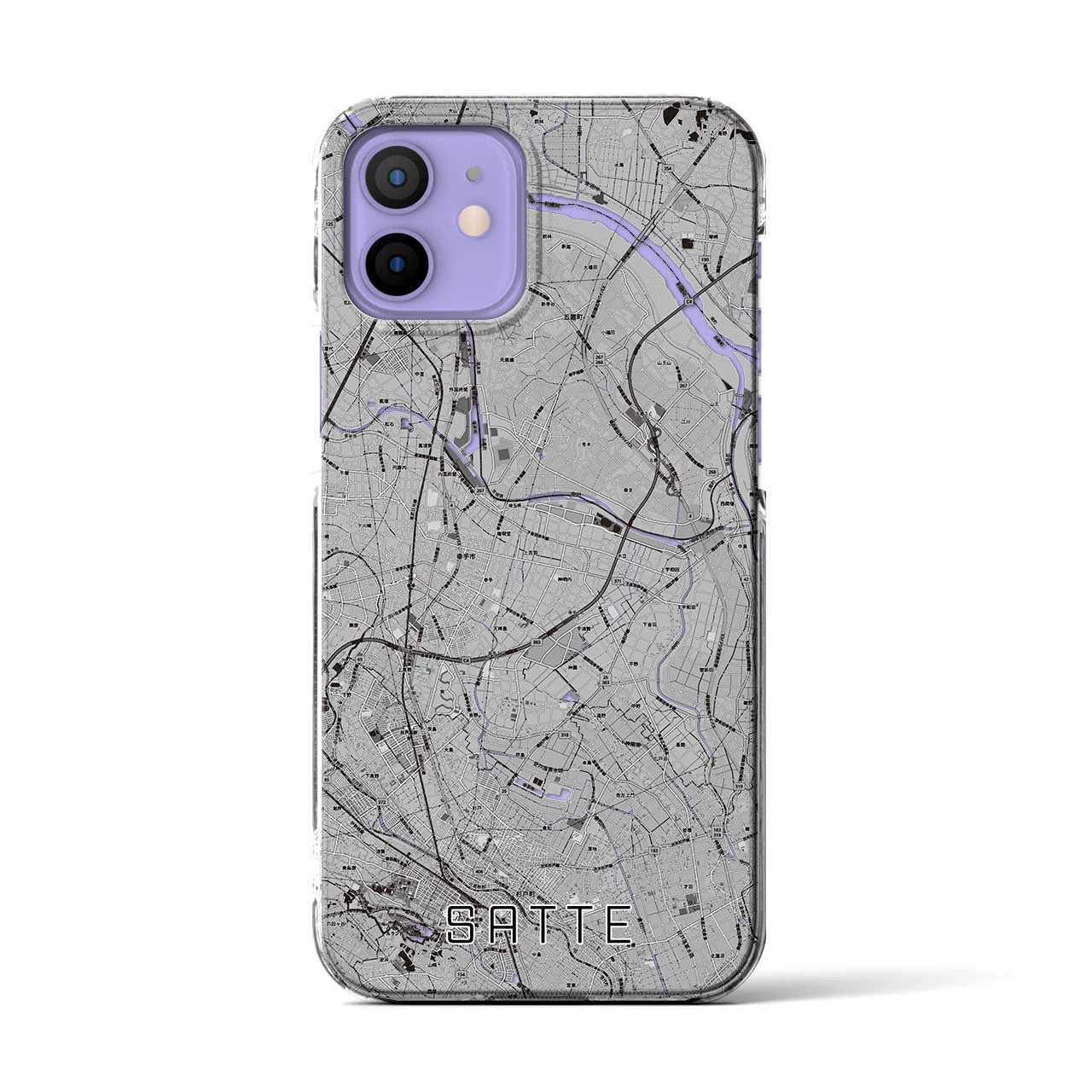 【幸手(埼玉県)】地図柄iPhoneケース(クリアタイプ)