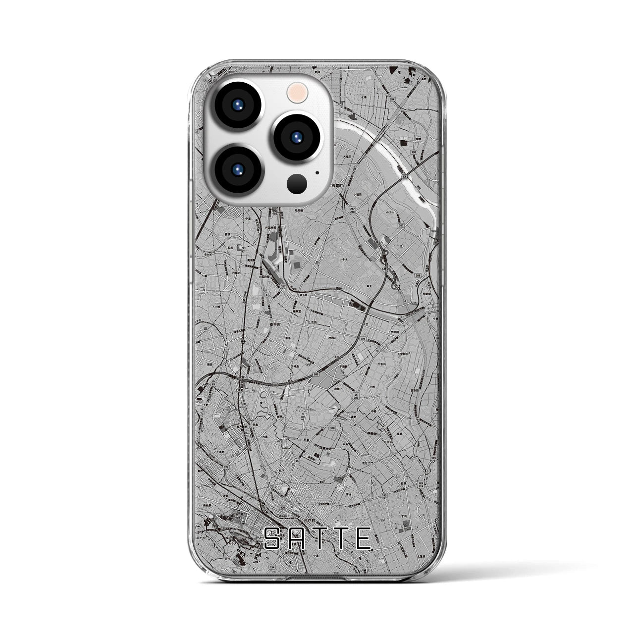 【幸手(埼玉県)】地図柄iPhoneケース(クリアタイプ)