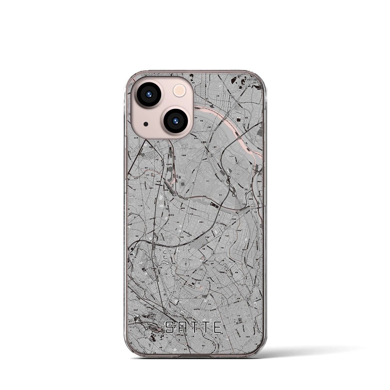 【幸手(埼玉県)】地図柄iPhoneケース(クリアタイプ)