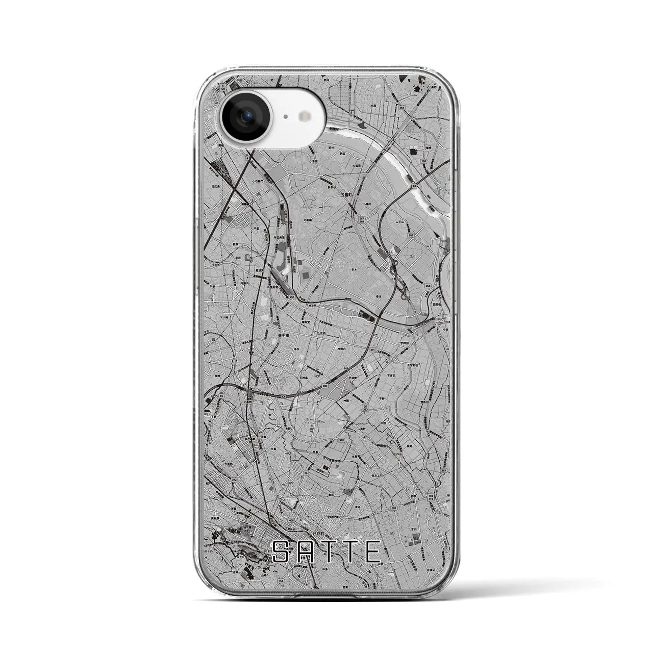 【幸手(埼玉県)】地図柄iPhoneケース(クリアタイプ)