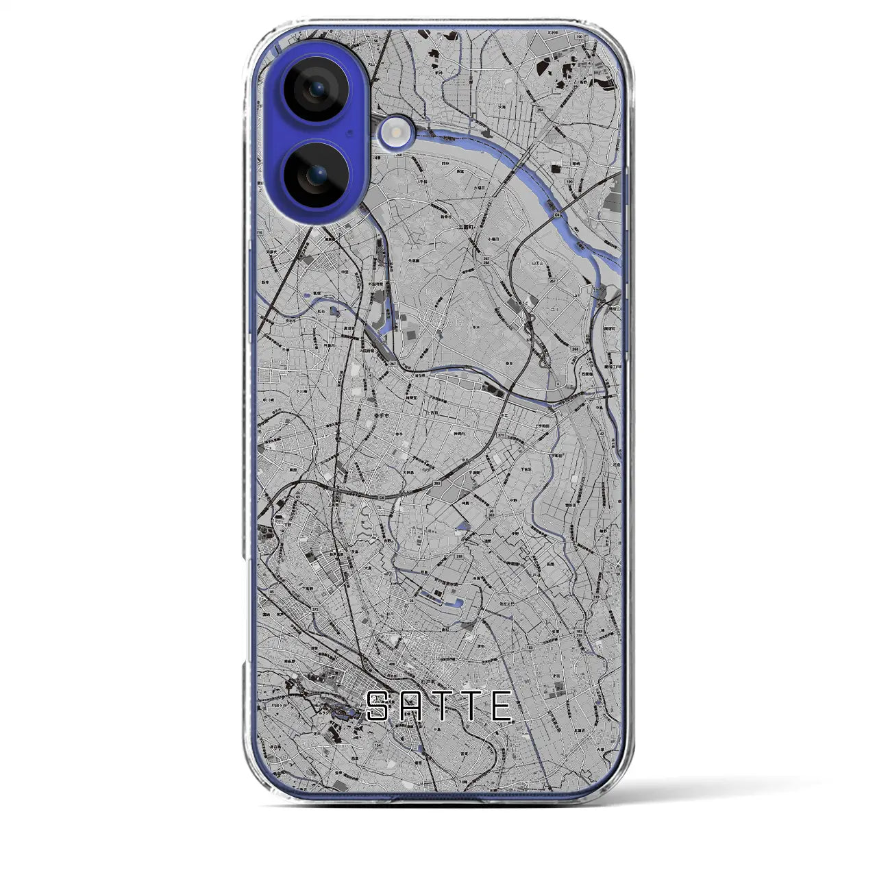 【幸手(埼玉県)】地図柄iPhoneケース(クリアタイプ)