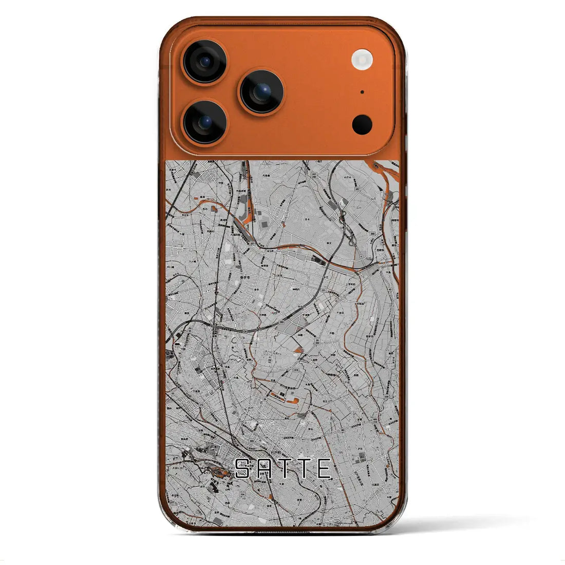 【幸手(埼玉県)】地図柄iPhoneケース(クリアタイプ)