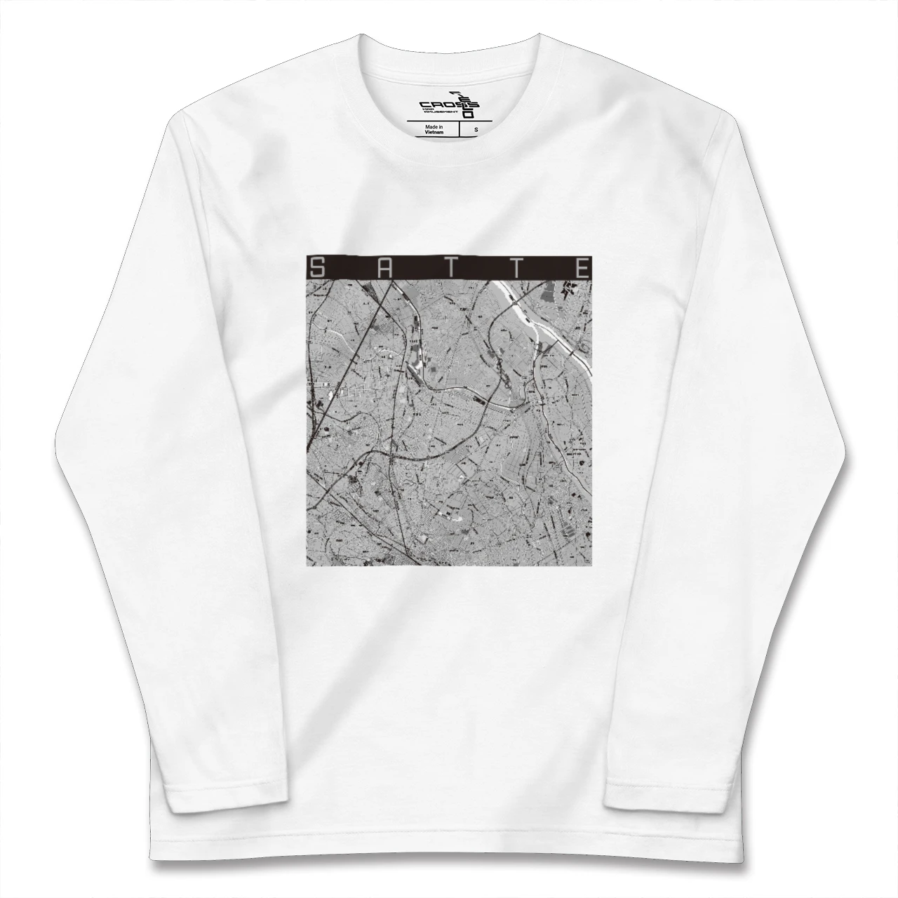 【幸手(埼玉県)】地図柄ロングスリーブTシャツ