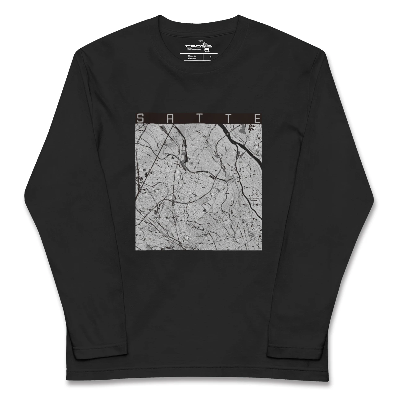 【幸手(埼玉県)】地図柄ロングスリーブTシャツ