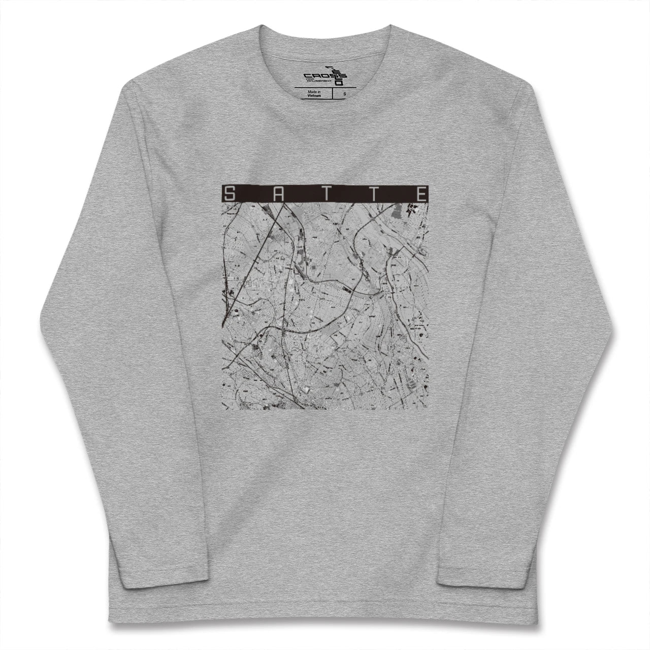 【幸手(埼玉県)】地図柄ロングスリーブTシャツ