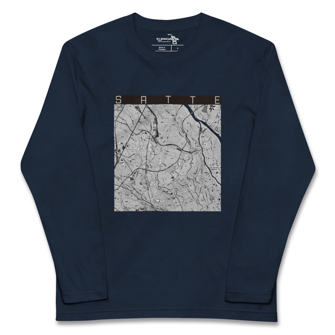 【幸手(埼玉県)】地図柄ロングスリーブTシャツ