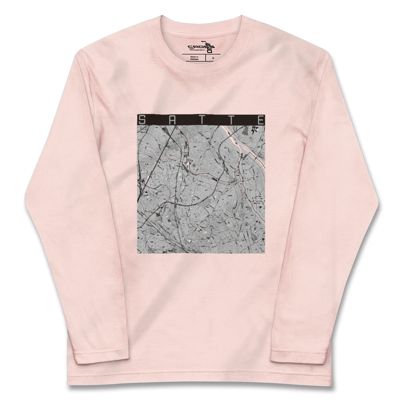 【幸手(埼玉県)】地図柄ロングスリーブTシャツ